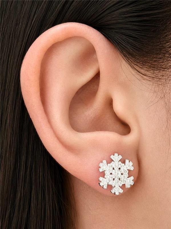 BRINCO FLOCO DE NEVE CRAVEJADO