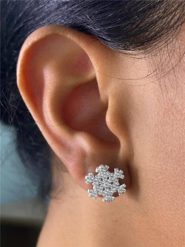 BRINCO FLOCO DE NEVE CRAVEJADO