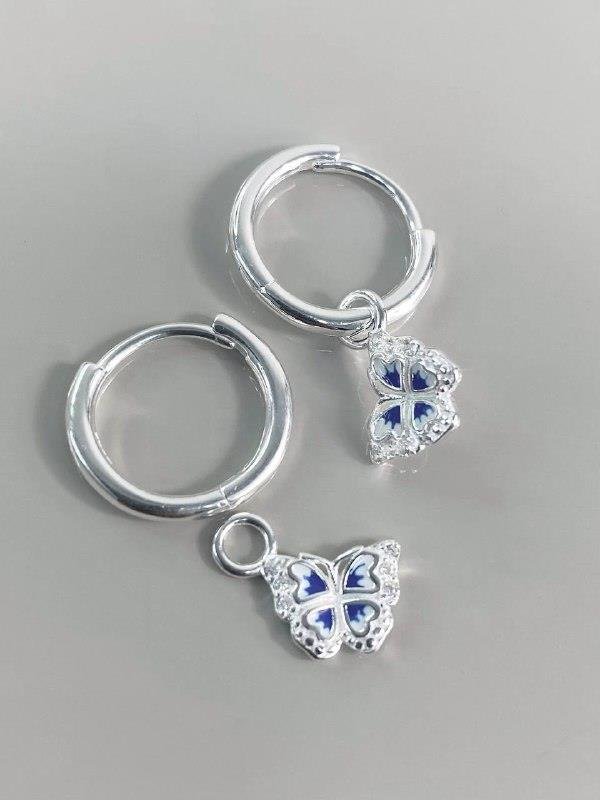 BRINCO ARGOLA PINGENTE BORBOLETA