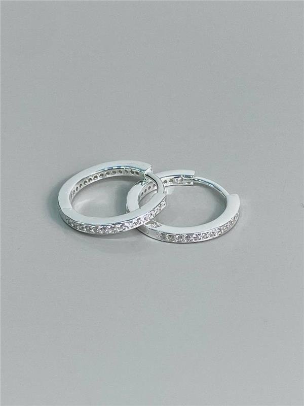 BRINCO ARGOLA COM ZIRCÔNIA