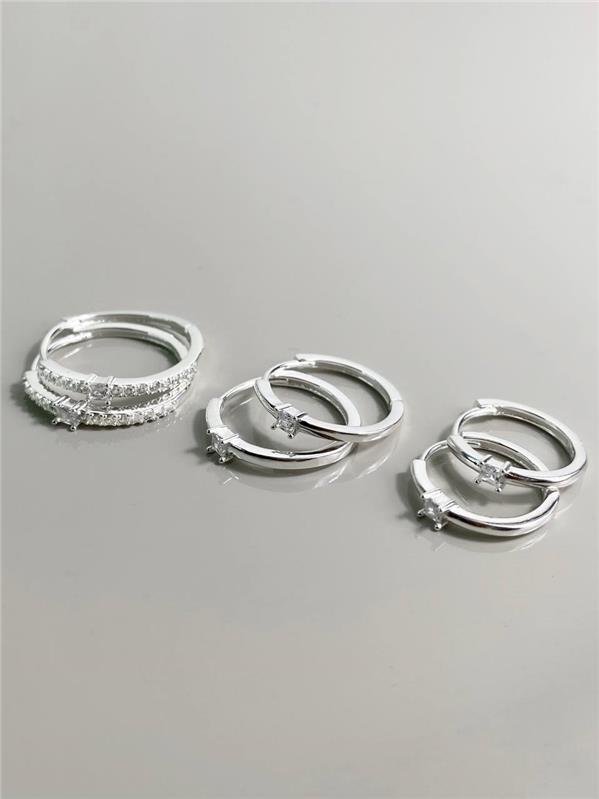 BRINCO TRIO ARGOLA C/ZIRCÔNIA