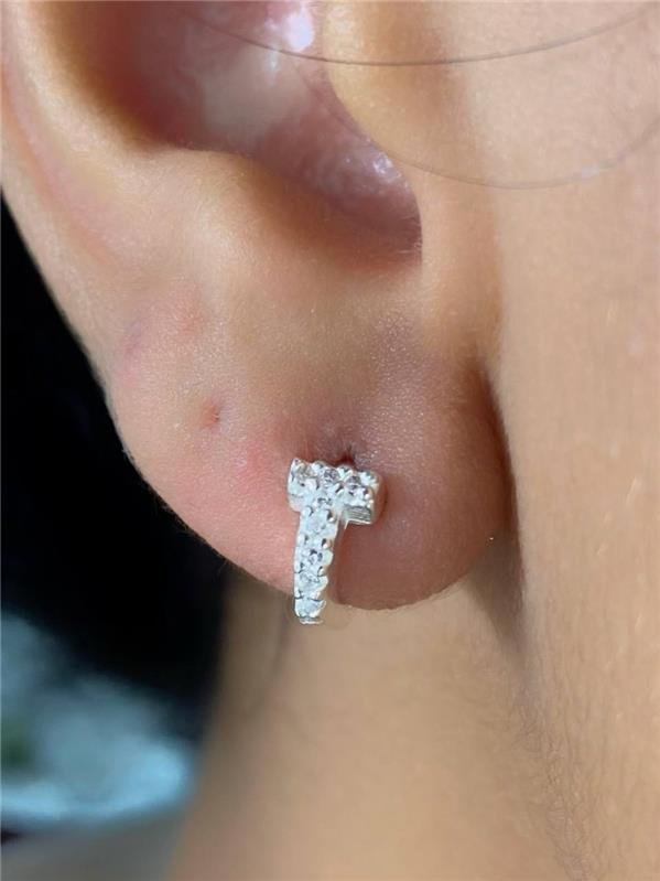 BRINCO ARGOLINHA T COM ZIRCÔNIA