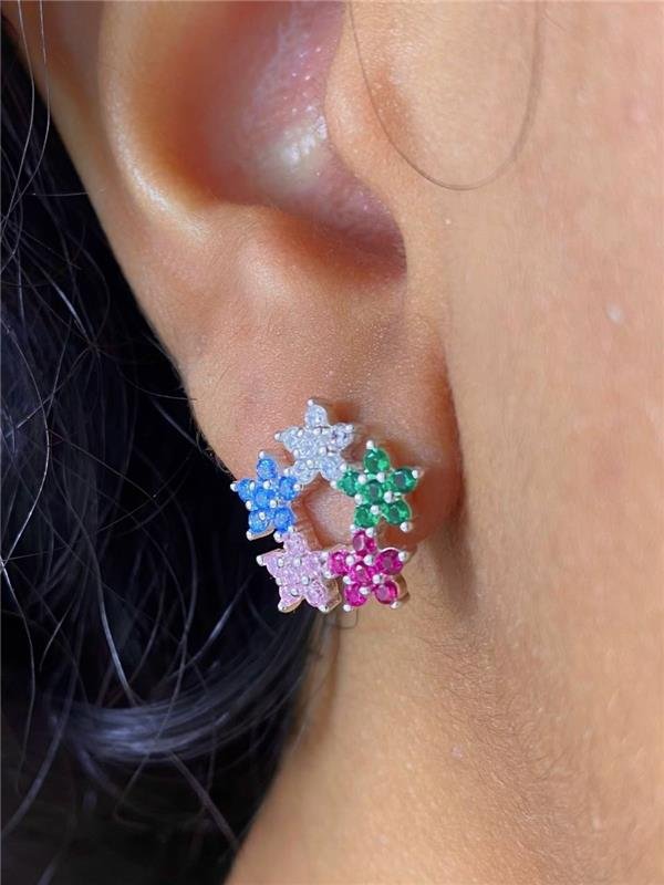 BRINCO FLORES COLORIDAS