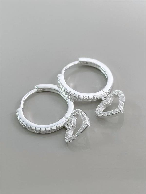 BRINCO ARGOLA PINGENTE CORAÇÃO VAZADO