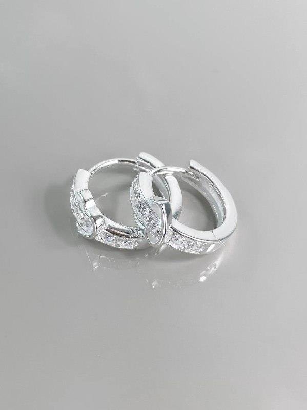 BRINCO ARGOLA C/CORAÇÃO ENTRELAÇADO ZIRCÔNIA