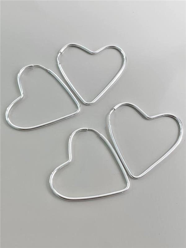 BRINCO ARGOLA CORAÇÃO FIO TUBO