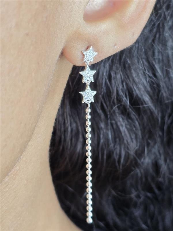 BRINCO PINGENTE ESTRELA E CORRENTE BOLINHA