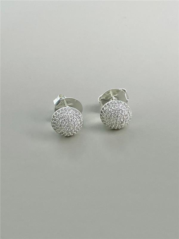 BRINCO MEIA BOLA CRAVEJADA