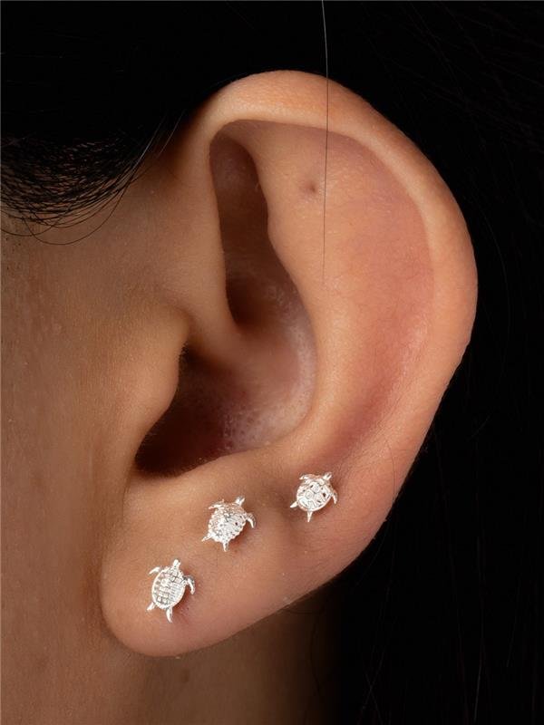 BRINCO TRIO TARTARUGA RENDA ITALIANA