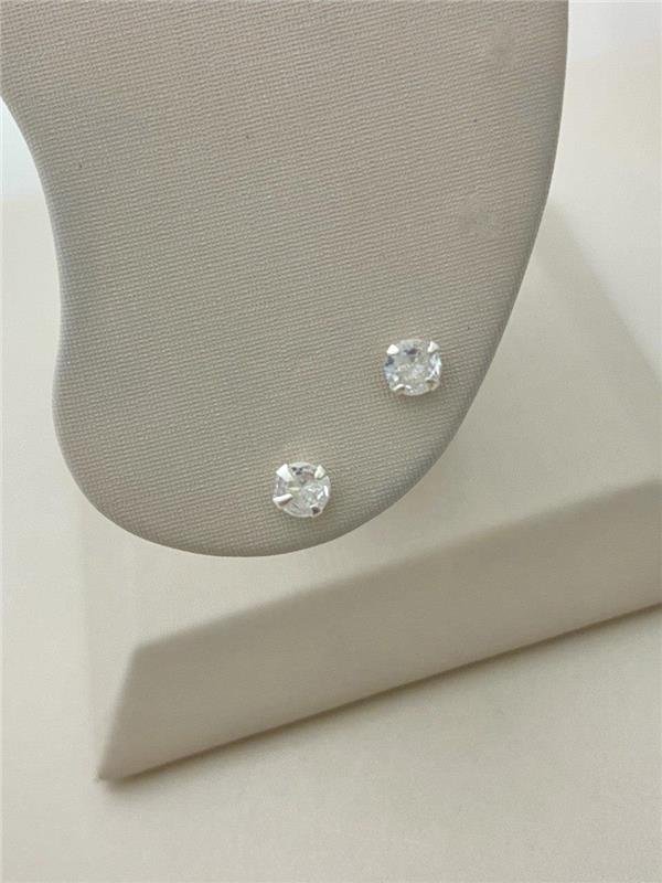 BRINCO PONTO LUZ REDONDO CRISTAL 4MM