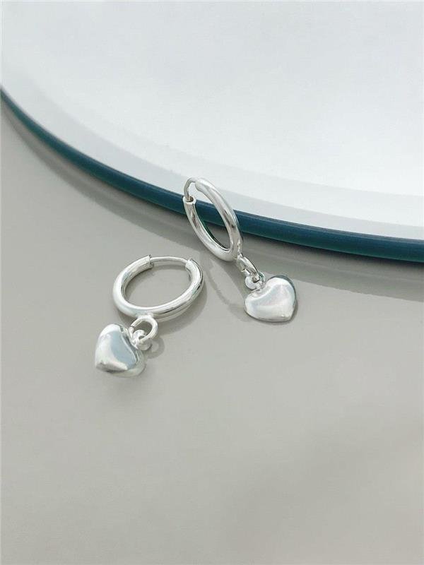 BRINCO ARGOLINHA C/PINGENTE CORAÇÃO 3°FURO