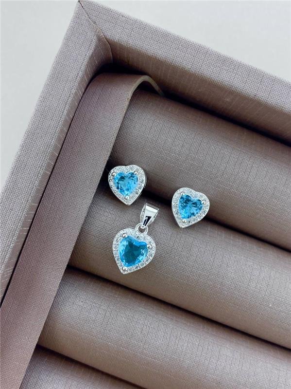 CONJUNTO CORAÇÃO BR+PING AZUL CÉU