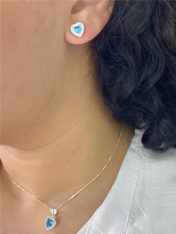 CONJUNTO CORAÇÃO BR+PING AZUL CÉU