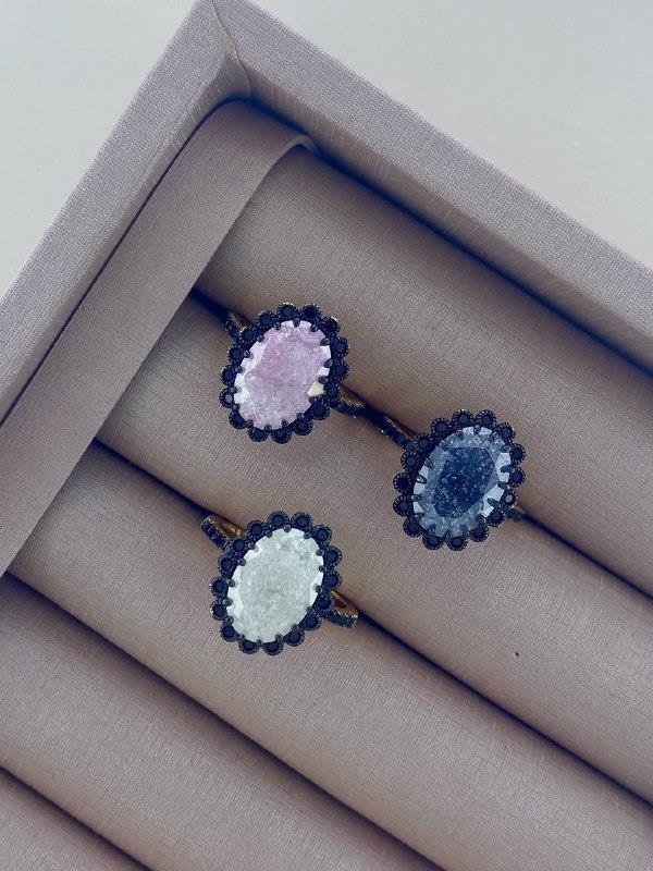 CONJUNTO MARGARIDA FUSION COM ZIRCÔNIA PRETA (BR+AN+CO) 