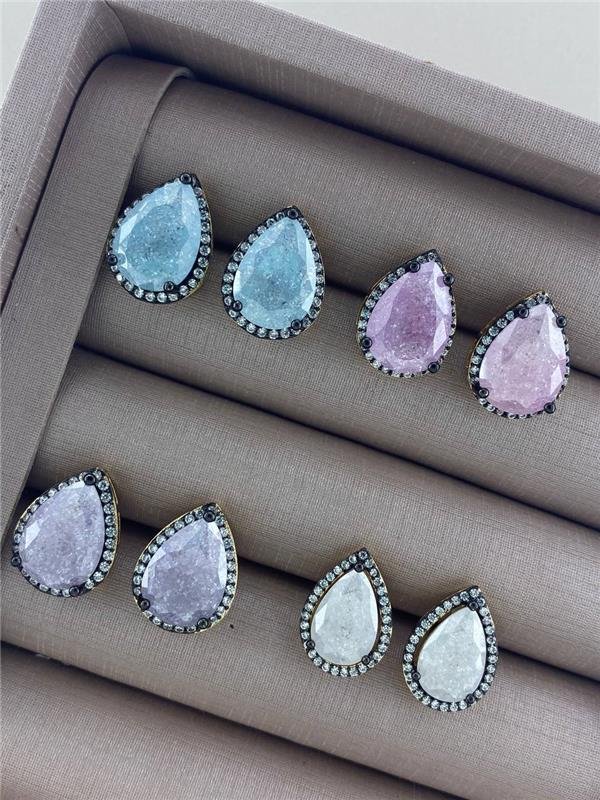 CONJUNTO ANEL+BRINCO+COLAR GOTA FUSION