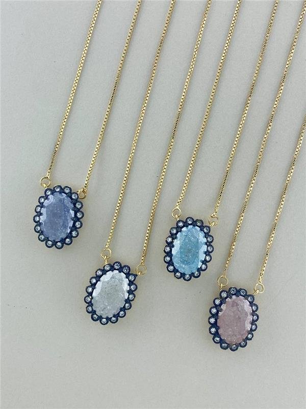 CONJUNTO ANEL+BRINCO+COLAR MARGARIDA