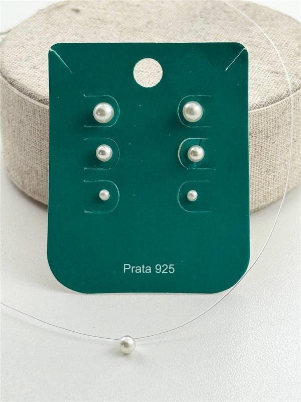CONJUNTO TRIO+COLAR PÉROLA 45CM