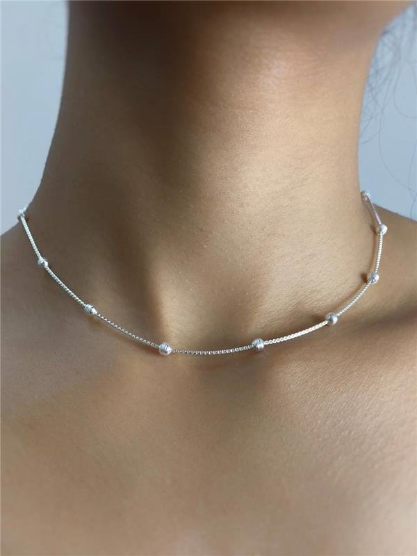 COLAR V19 C/BOLINHA DETALHADA 3MM 40CM