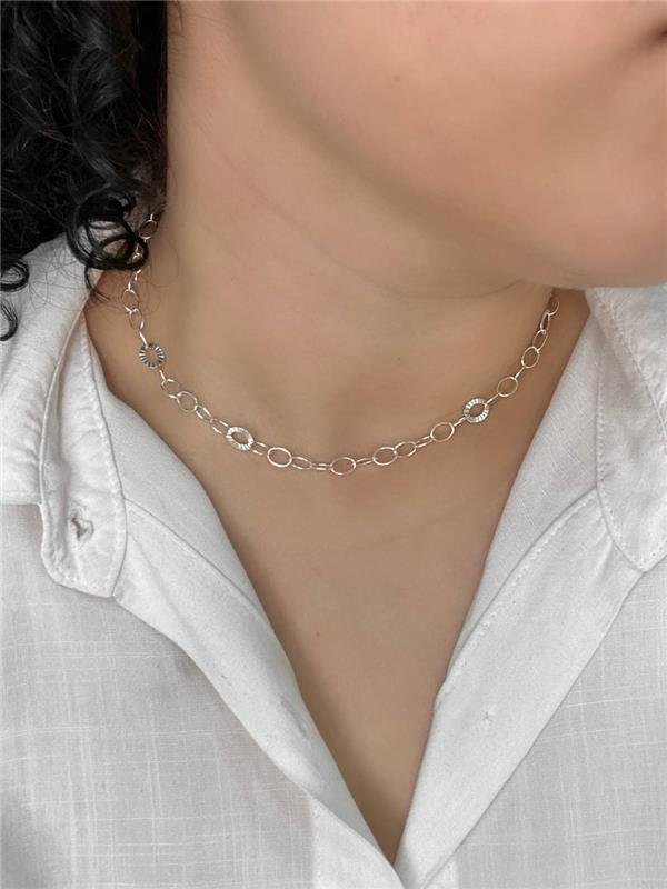 COLAR ELOS LISO E DETALHE 40CM