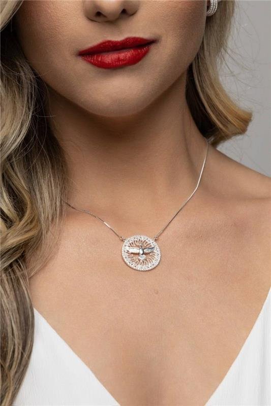 COLAR V15 ESPIRITO SANTO C/ZIRCÔNIA 38CM+5CM EXTENSOR