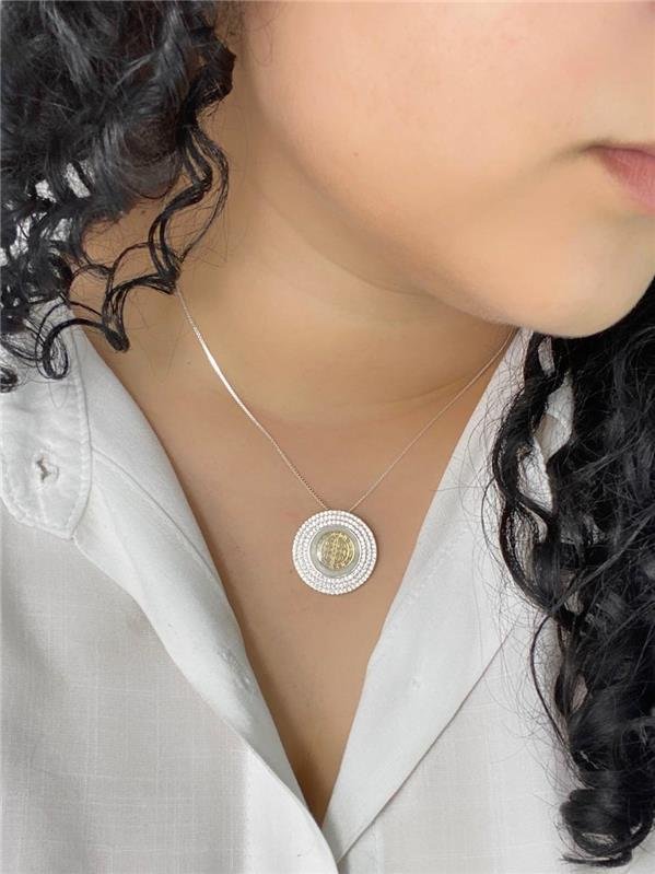 COLAR V15 MEDALHA SÃO BENTO CRAVEJADO