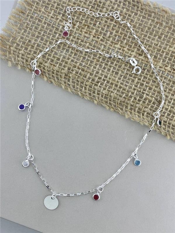 CHOKER ELO TIJOLINHO PONTO LUZ E MEDALHA