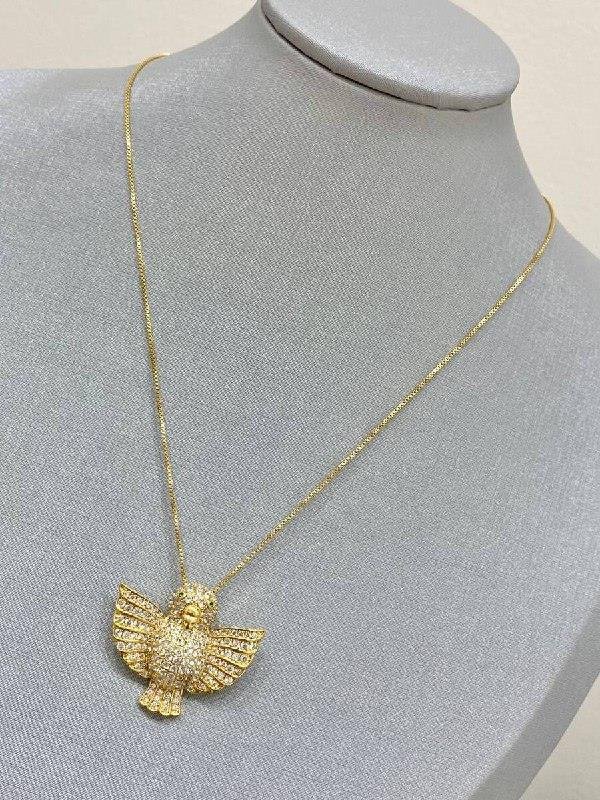 COLAR PINGENTE ESPIRITO SANTO CRAVEJADO