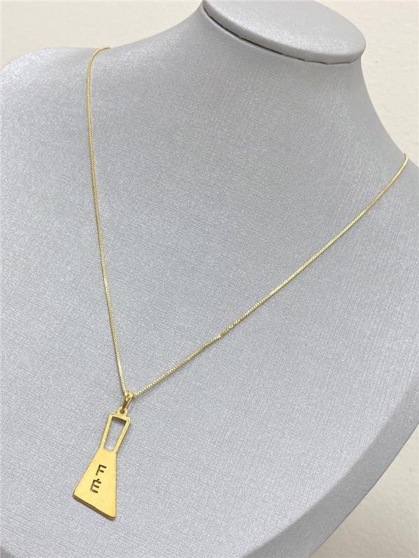 COLAR PINGENTE PLACA FÉ