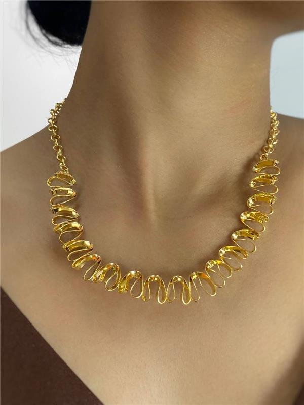 COLAR ELO PORTUGUÊS C/DETALHE ONDULADO