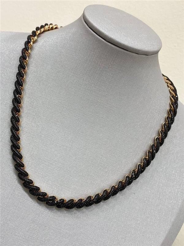 COLAR TORCIDO FESTA ZIRCÔNIA ÔNIX