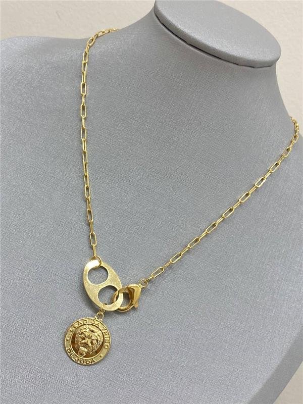 COLAR ELO PINGENTE LEÃO TRIBO DE JUDÁ