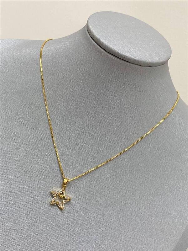 COLAR DR PINGENTE ESTRELA NAVETE