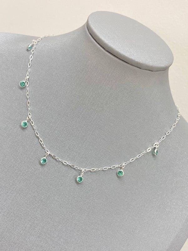 COLAR PINGENTE PONTO LUZ REDONDO