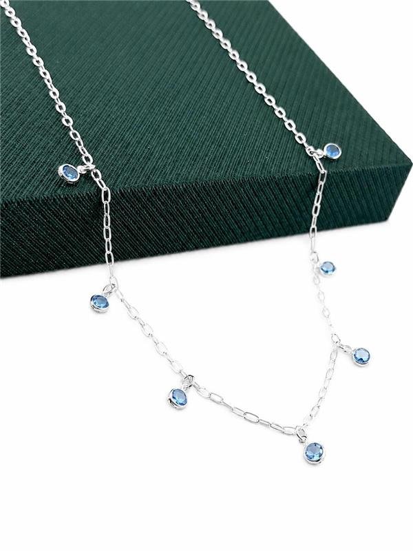 COLAR PINGENTE PONTO LUZ REDONDO 40CM+5CM EXTENSOR