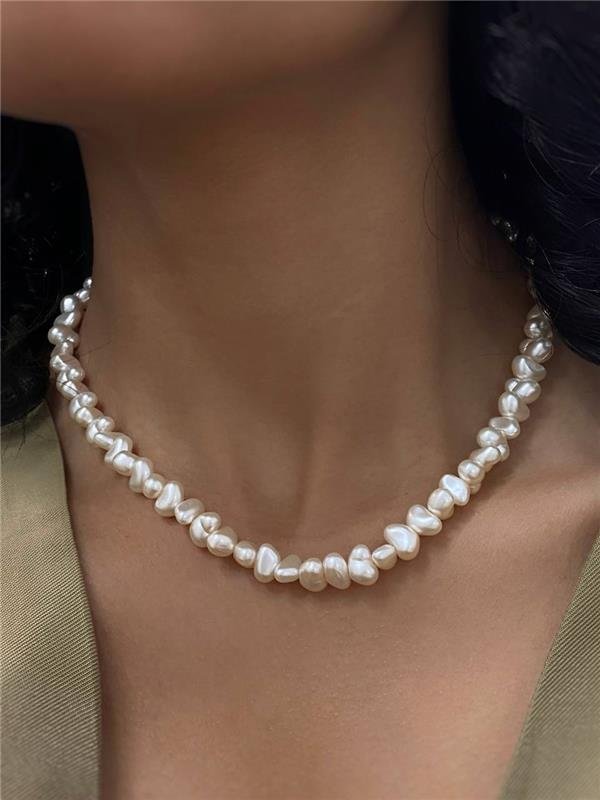 COLAR PÉROLA BARROCA SINTÉTICA