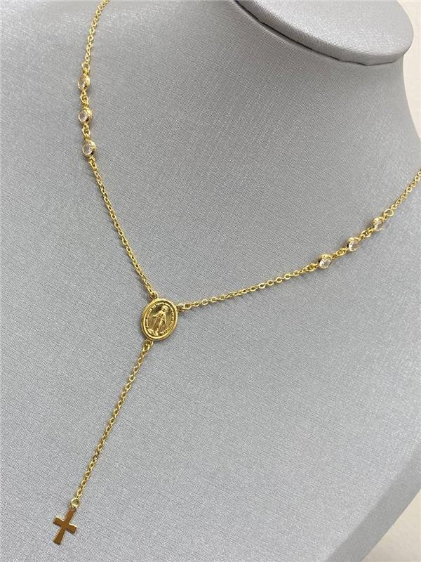 COLAR TERÇO NS DAS GRAÇAS C/PONTO LUZ