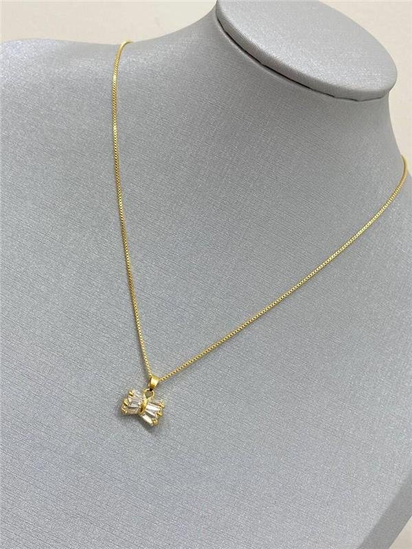 COLAR PINGENTE LAÇO LARGO NAVETE