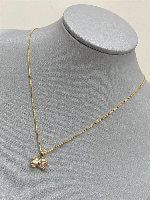 COLAR PINGENTE LAÇO NAVETE