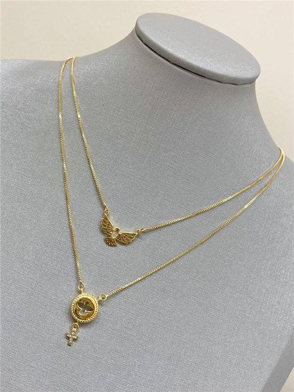 COLAR DUPLO ESPÍRITO SANTO 