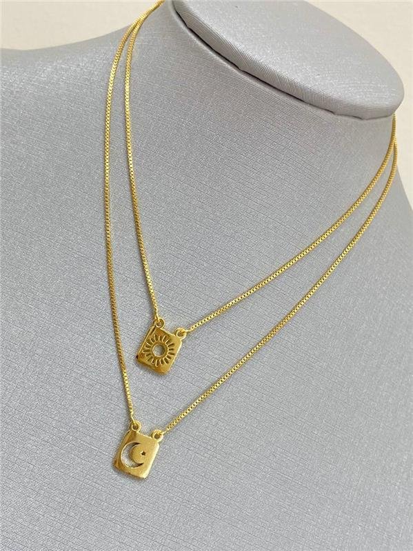  COLAR ESCAPULÁRIO LUA/SOL 