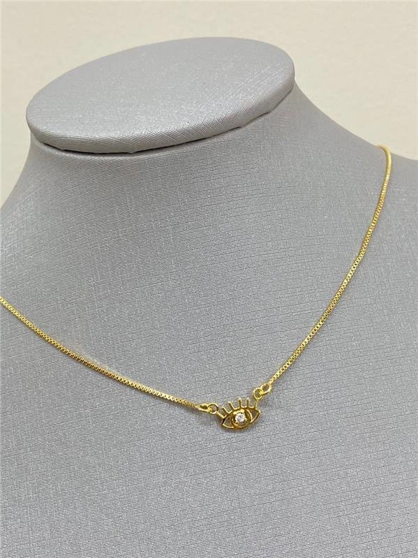 COLAR OLHO COM DETALHE EM ZIRCÔNIA