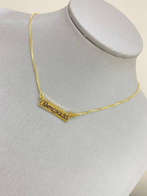 COLAR PLAQUINHA ABENÇOADA 