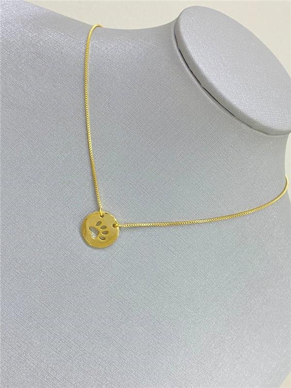 COLAR MEDALHA PATINHA VAZADA 