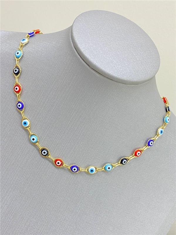 CHOKER OLHO GREGO 