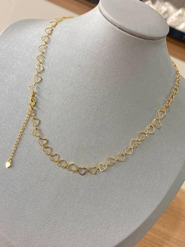 COLAR CORAÇÃO FIO TRABALHADO