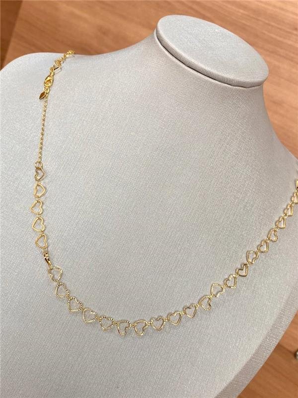 COLAR TODO EM CORAÇÃO CRAQUELADO