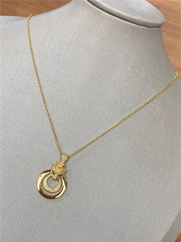  COLAR PINGENTE TIGRE CRAVEJADO