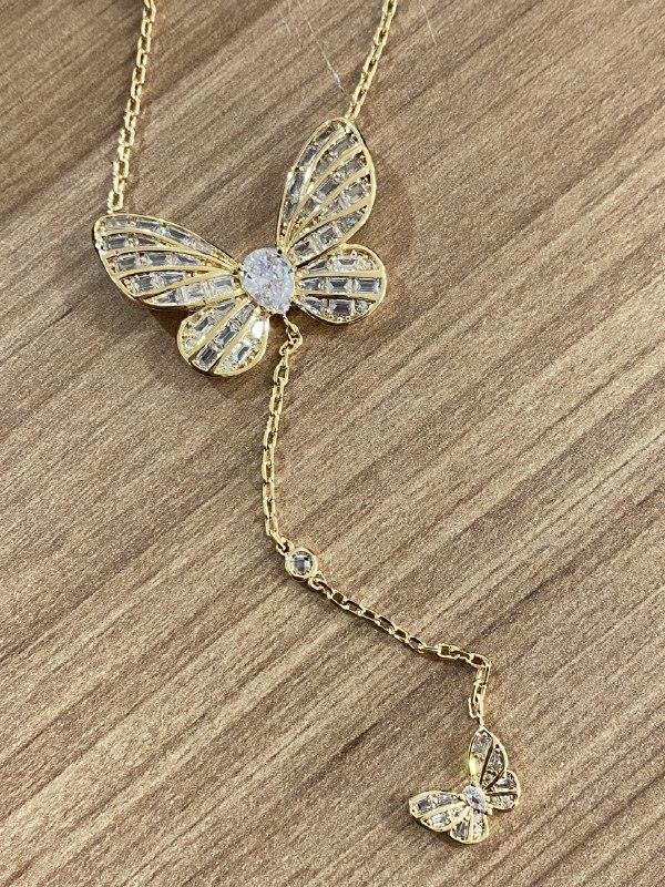 COLAR BORBOLETAS NAVETE E PONTO DE LUZ