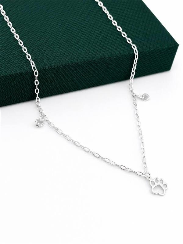 COLAR PATINHA PONTO LUZ CORAÇÃO CRISTAL 40CM+5CM EXTENSOR