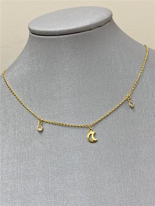 COLAR MEIA LUA/ PONTO LUZ 